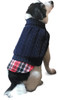 Fashion Pet Untucked Cable Navy Dog Sweater - Small