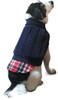 Fashion Pet Untucked Cable Navy Dog Sweater - XLarge