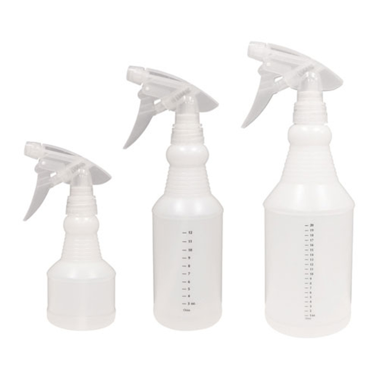 Plastic Spray Bottle with Nozzle - White Opaque 32 oz
