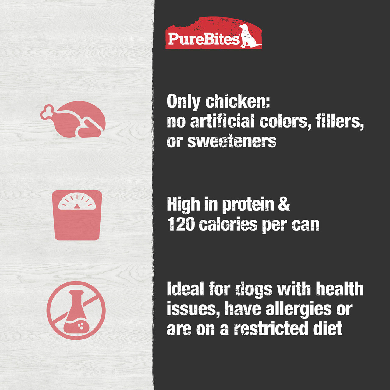 PureBites Chicken Pate Dog Treat 2.5oz