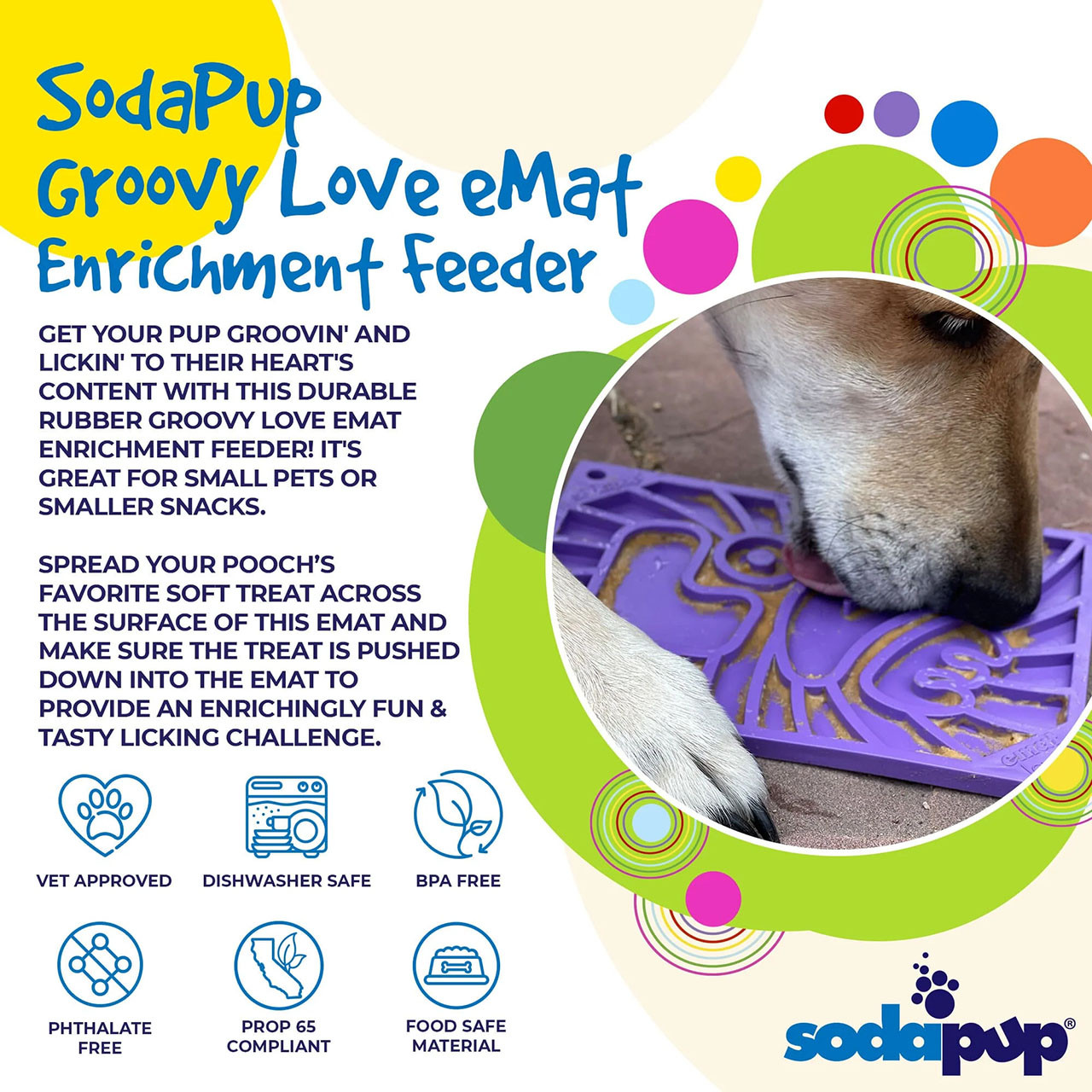 SodaPup Honeycomb Design Emat Enrichment Lick Mat Small