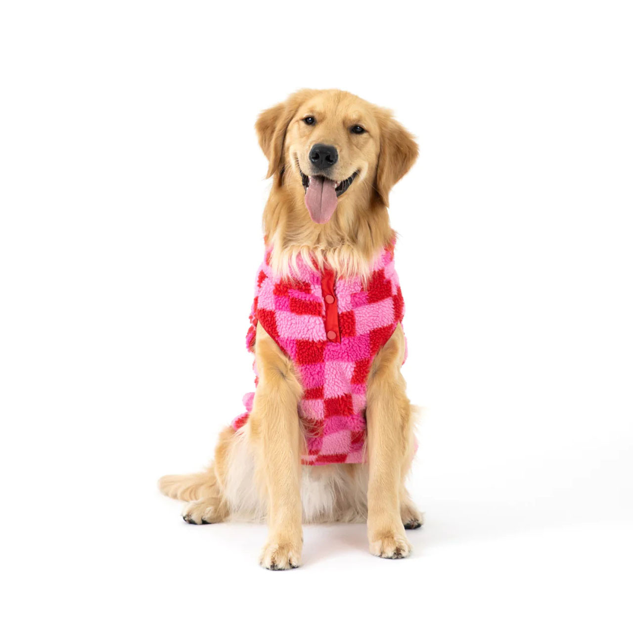 fabdog Fab Ski Sherpa Vest in Pink