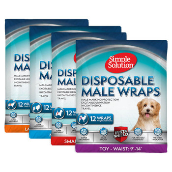 Simple Solution True Fit Disposable Male Dog Wraps