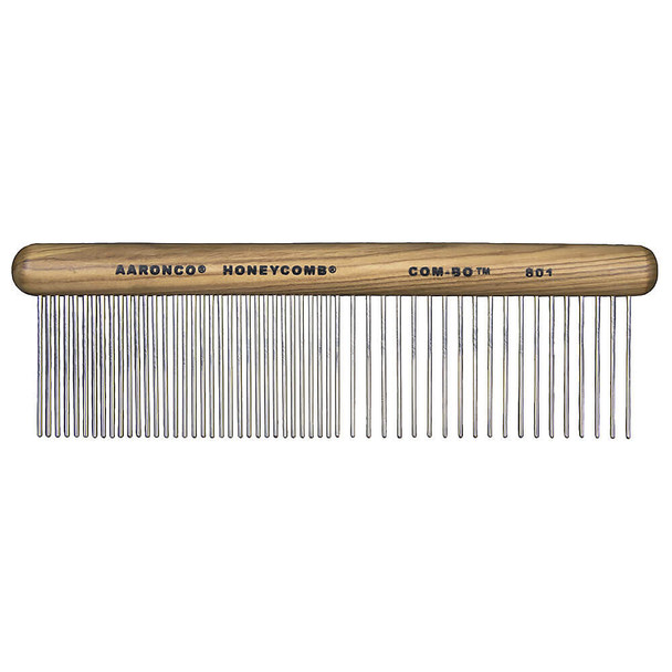 Aaronco 801 Com-bo Fine/Coarse Wood Handle Combination Comb