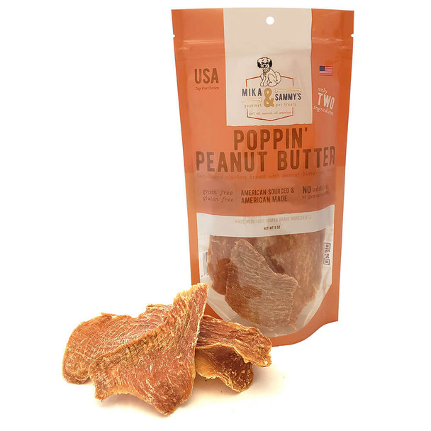 Mika & Sammy's Poppin' Peanut Butter Chicken Jerky