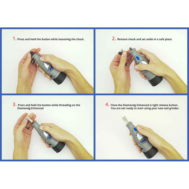 Diamondg Rotary Nail Grinders for Threaded Tools