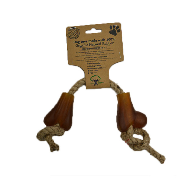 IndiPets Organic Bone with Jute Rope