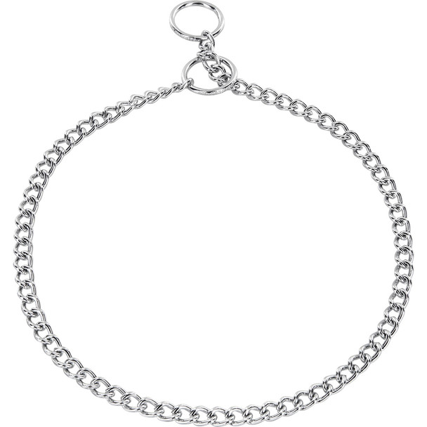 Herm Sprenger Round Link Chrome-Plated Steel Slip Collar - 1.5mm