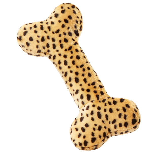 Fluff & Tuff Cheetah Bone X-Large Plush Dog Toy