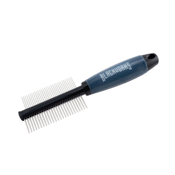 Blackworks Combo Detangling Comb With Non-Slip Silicone Handle