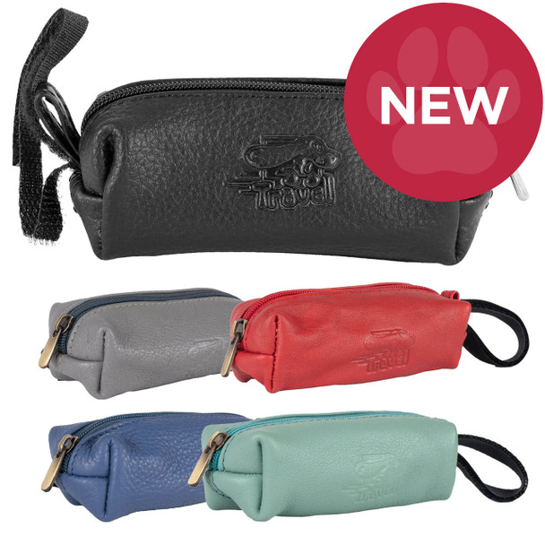 Show Tech Travel Leather Poop Bag Holders