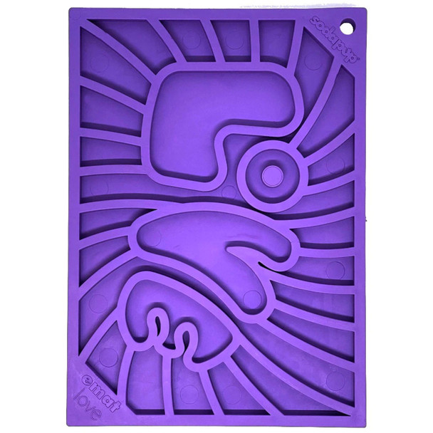 SodaPup Lick Mat Groovy Love Design Purple