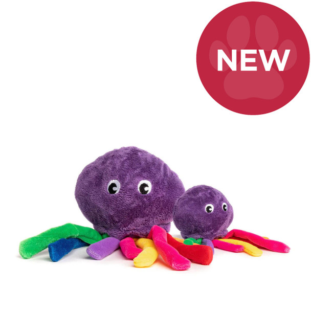 NEW fabdog faball® Octopus Dog Squeaky Toy