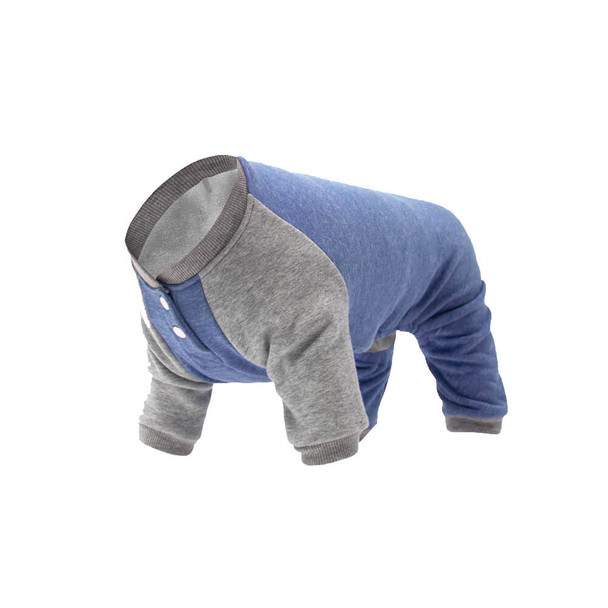 Canada Pooch Frosty Fleece Sweatsuit in Blue - 18"