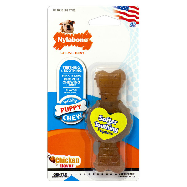 Nylabone Puppy Ring Bone Teething Chew Toy - Petite