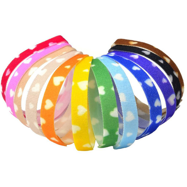 Wagging Tailz Kitten ID Bands 12-Pack - Heart Design