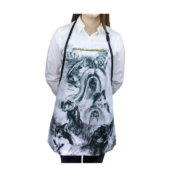#1 All Systems Dog Print Apron