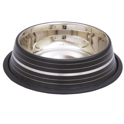 Color and Silver Stripe Stainless Steel Dishes