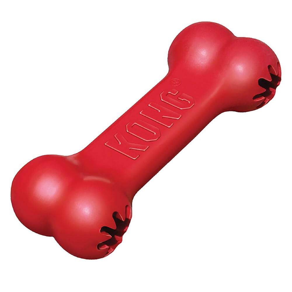 KONG Goodie Bone Natural Rubber Durable Dog Toy Red Large