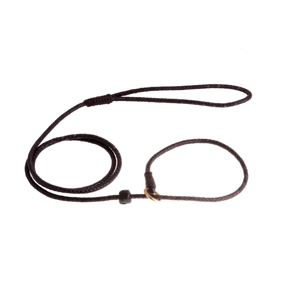 Alvalley Hand Braided Leather Slip Leads with Stops