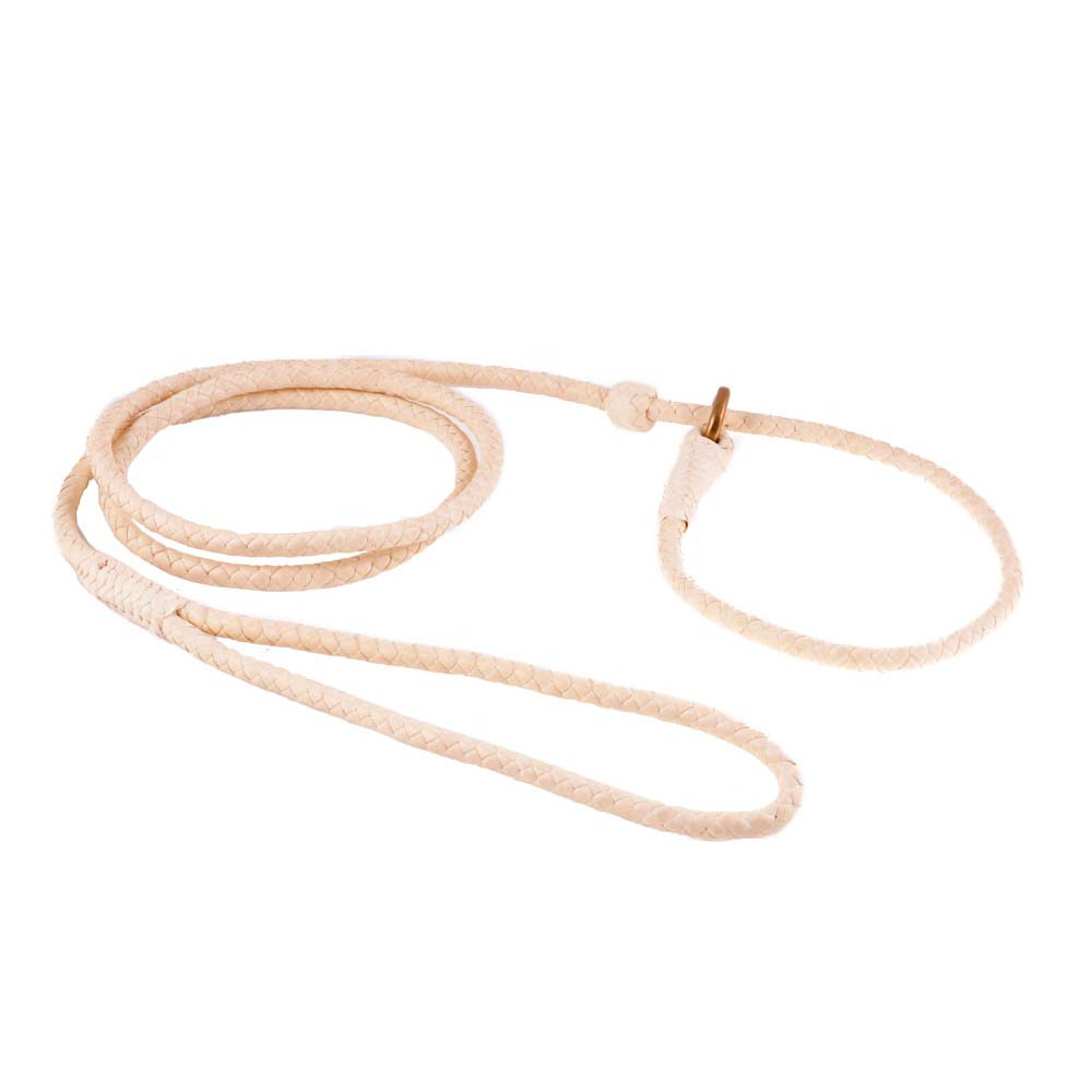 Alvalley Hand Braided Leather Slip Leads with Stops