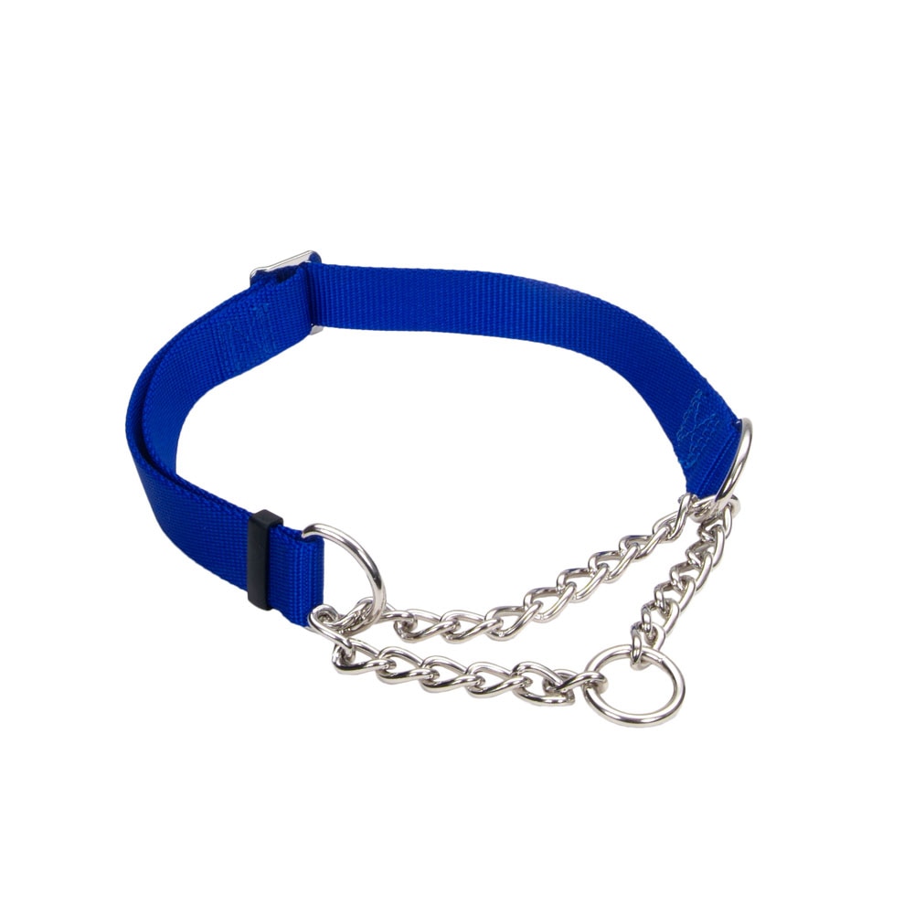 Coastal Nylon and Chain Check-Choke Martingale Collar
