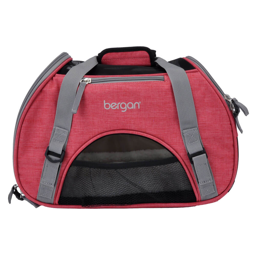 Bergan Pet Comfort Carrier, Large, Berry, 16"L x 8"W x 11"H