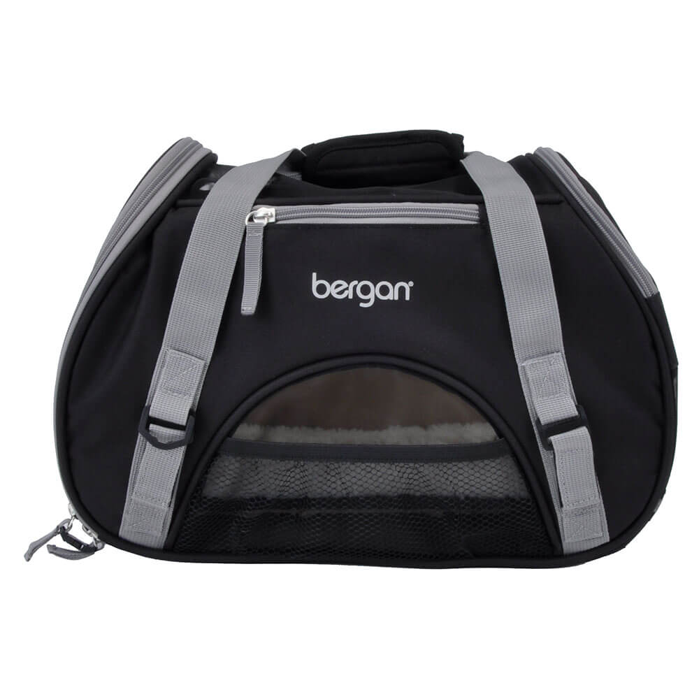 Bergan Pet Comfort Carrier  Small  Black & Brown  16 L x 8 W x 11 H