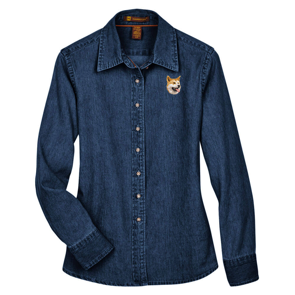 Embroidered Ladies Denim Shirts