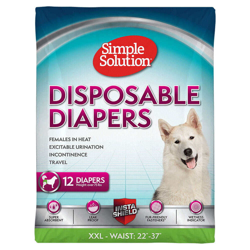 Simple Solution True Fit Disposable Diapers for Female Dogs
