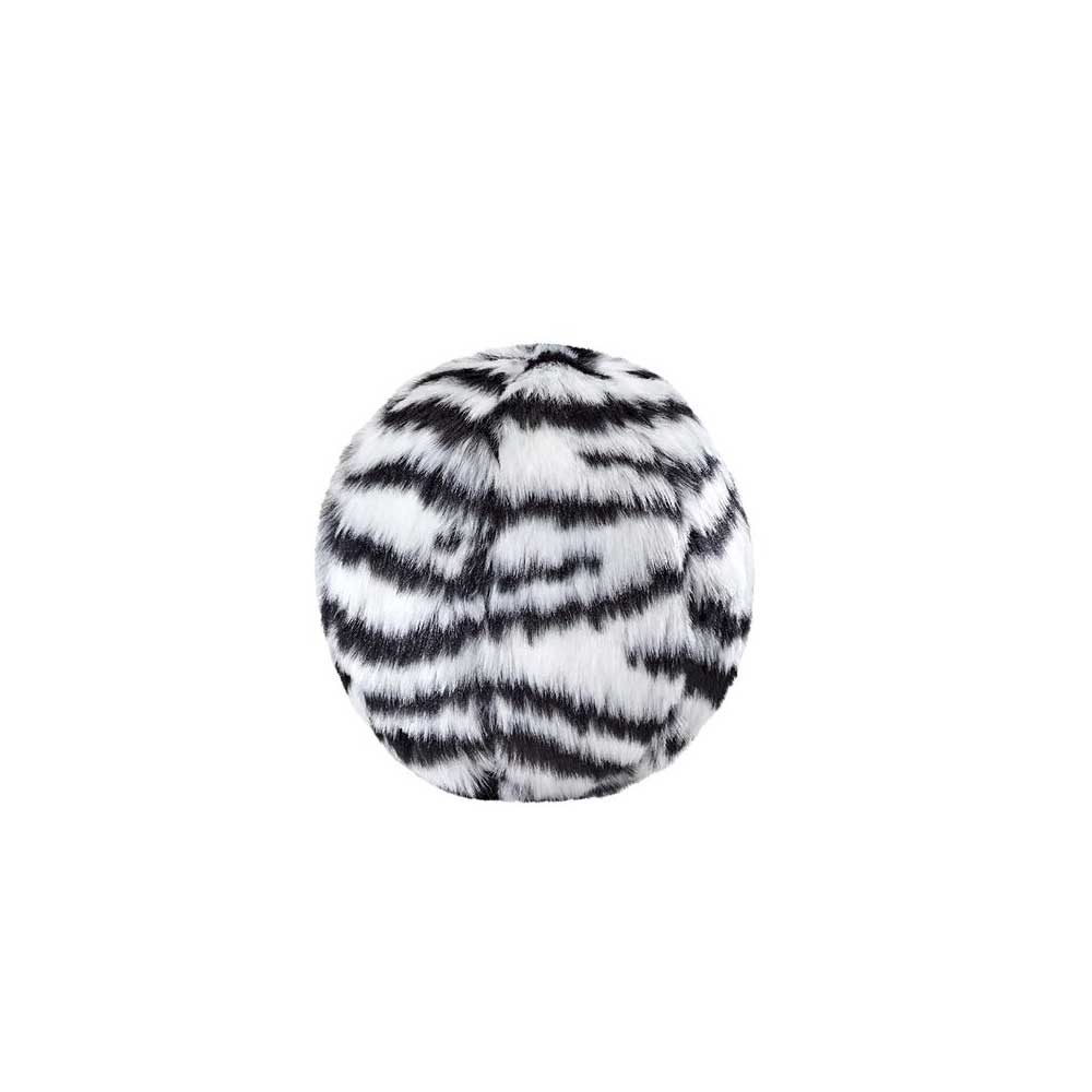 Fluff and Tuff Zebra Ball Squeakerless Dog Toy