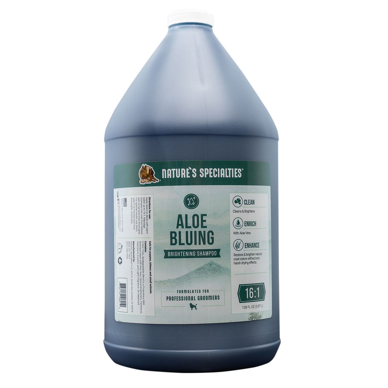 Natures Specialties Aloe Bluing Shampoo With Optical Brighteners for Dogs & Cats