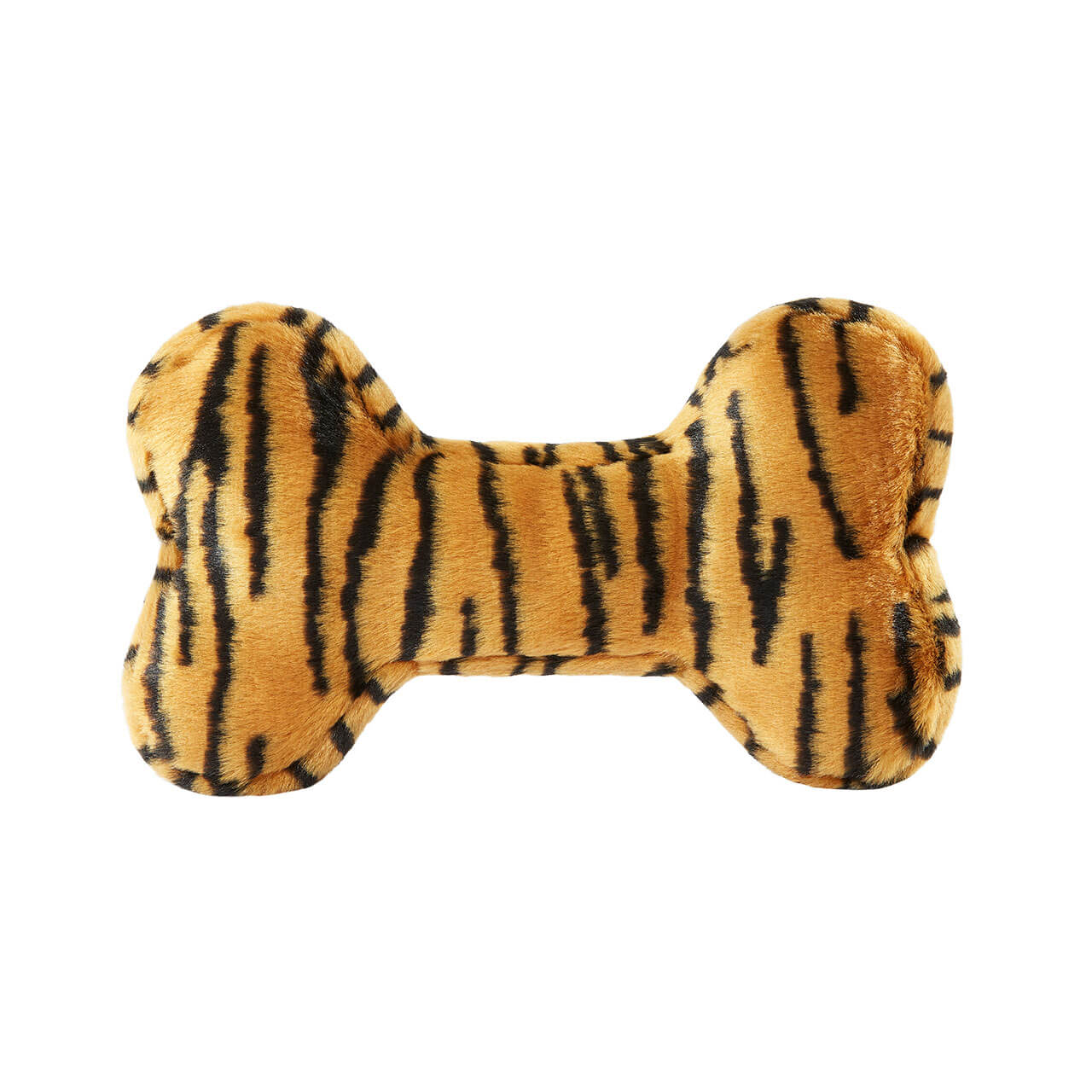 Fluff & Tuff Tiger Bone Plush Dog Toys