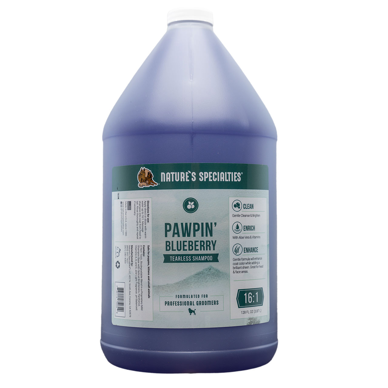 Nature\'s Specialties Pawpin\' Blueberry Tearless Shampoo for Dogs and Cats