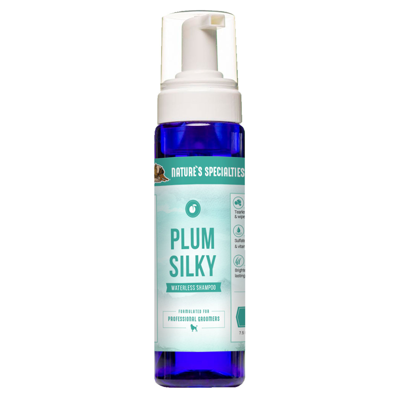 Nature\'s Specialties Plum Silky Waterless Foaming Shampoo for Dogs