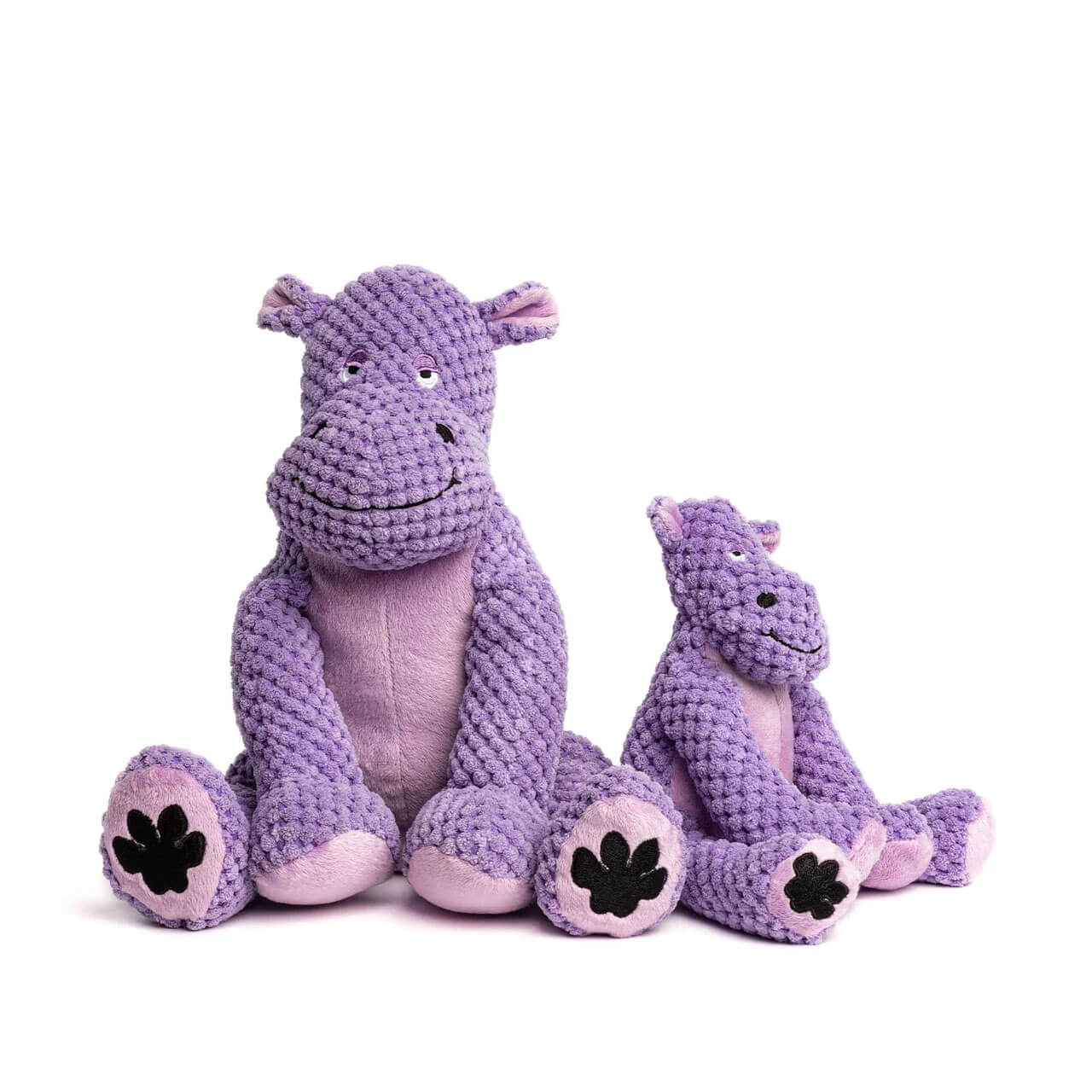fabdog Floppy Hippo Plush Dog Toy