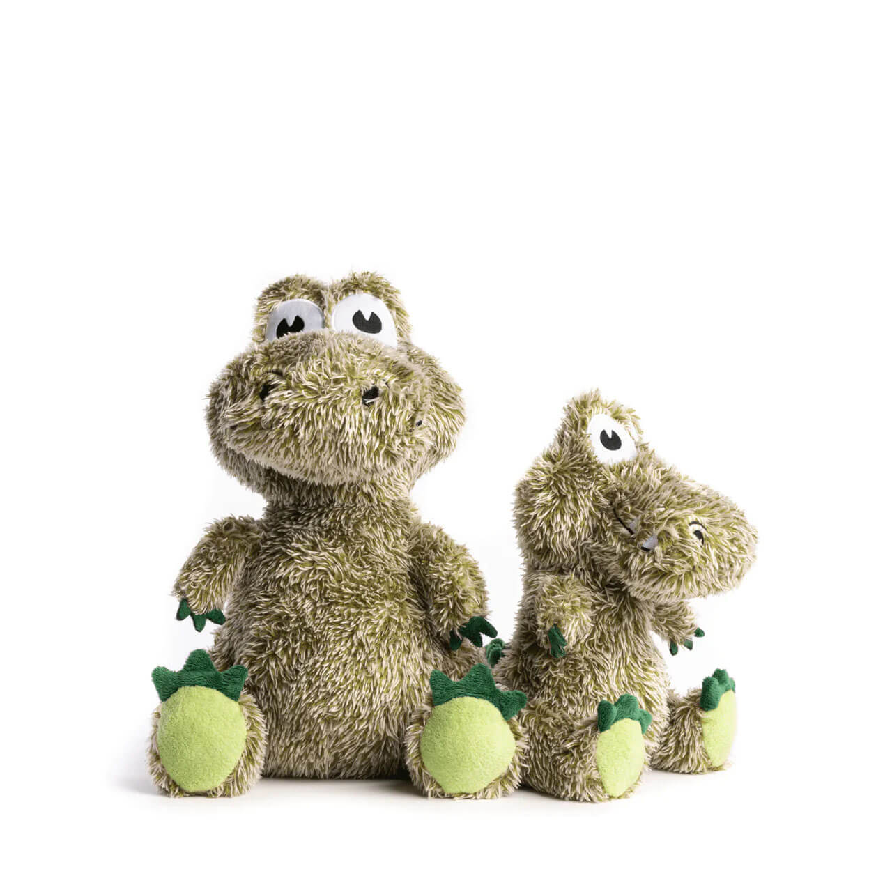 fabdog Fluffy Alligator Squeaky Plush Dog Toy