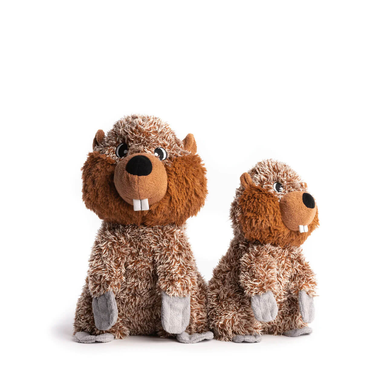 fabdog Fluffy Beaver Squeaky Plush Dog Toy