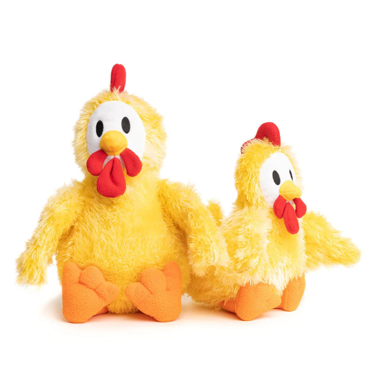 fabdog Fluffy Chicken Squeaky Plush Dog Toy