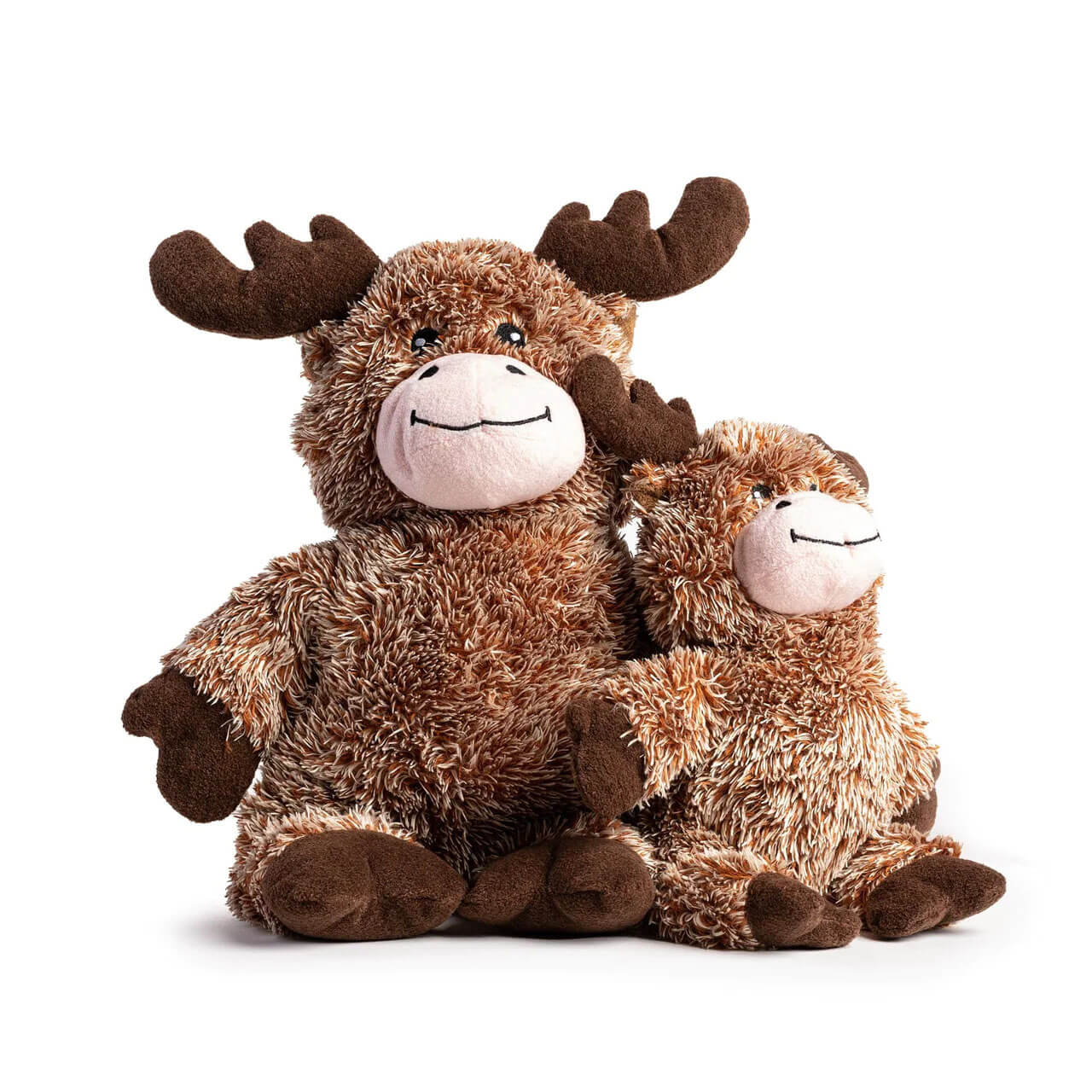 fabdog Fluffy Moose Squeaky Plush Dog Toy