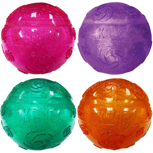 KONG Squeezz Crackle Balls - Assorted Colors