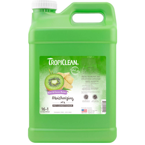 TropiClean Kiwi & Cocoa Butter Moisturizing Conditioner for Pets - 2.5 Gallons