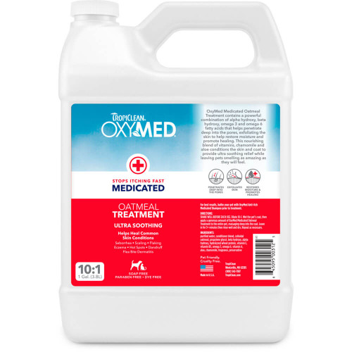 TropiClean OxyMed Medicated Anti Itch Conditioning Treatment for Pets - Gallon