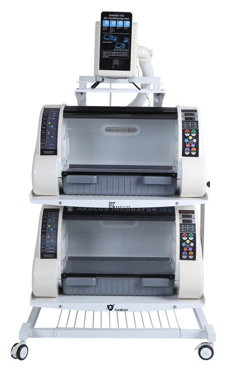 Aeolus Double Decker Incubator Rolling Storage Shelf