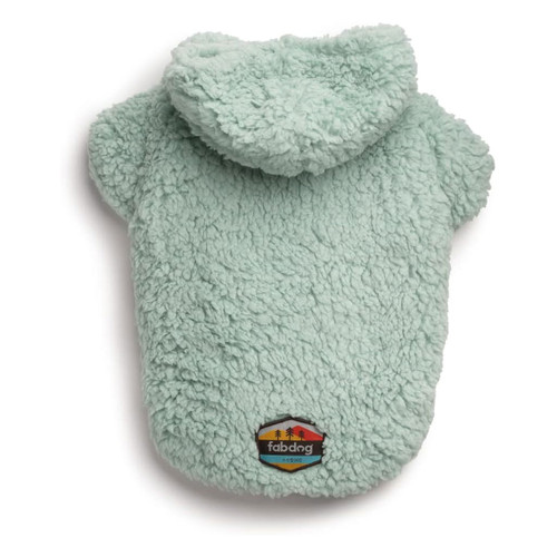 fabdog Sherpa Dog Hoodie in Seafoam