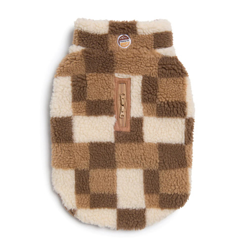 fabdog Fab Ski Sherpa Dog Vest in Tan
