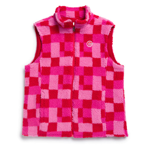 fabdog Fab Ski Matching Human Pink Sherpa Vest