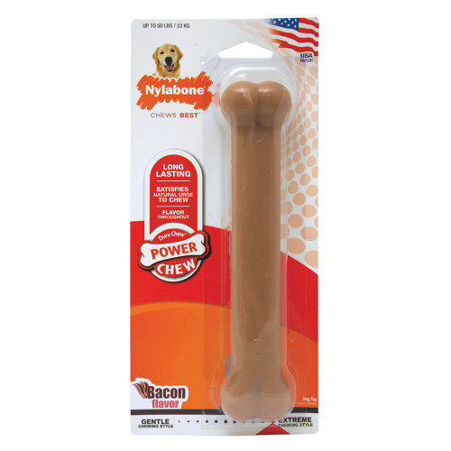 Nylabone Bacon Classic Power Chew Durable Dog Toy - Giant