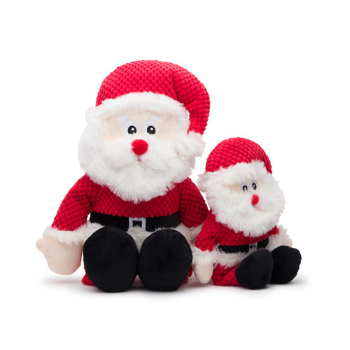 fabdog Floppies Holiday Santa Plush Dog Toy