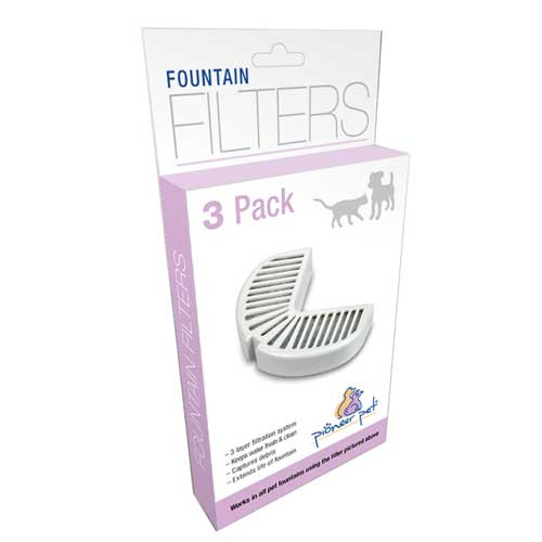 SmartCat Replacement Filters for Stainless Steel or Ceramic Fountains 3pk
